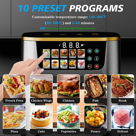 Teska Air Fryer TK-21S-3, Transparent Window, 10L, 1400W, Steel Teska Air Fryer TK-21S-3, Transparent Window, 10L, 1400W, Steel