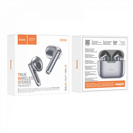 Bluetoth Headset Hoco EW34 Gray TWS