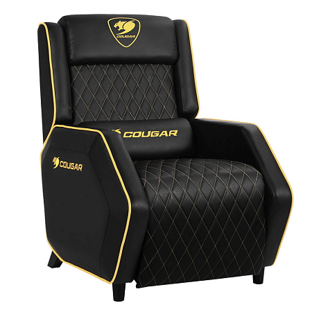 Gaming Sofa Cougar Ranger Royal Black/Gold, User max load up to 160kg / height 145-190cm