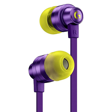Gaming Earphones Logitech G333, 5.8mm + 9.2mm drivers, 20-20kHz, 24 Ohm, 101.6dB, 19g. 3.5+USB-C, Pu