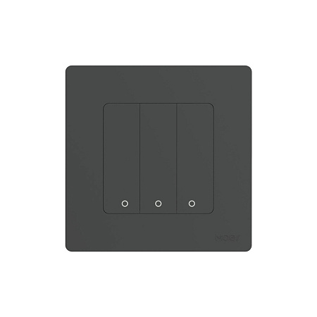 Moes Zigbee Star Ring Smart Push Button Switch 3 Gang (Neutral Required), Grey
