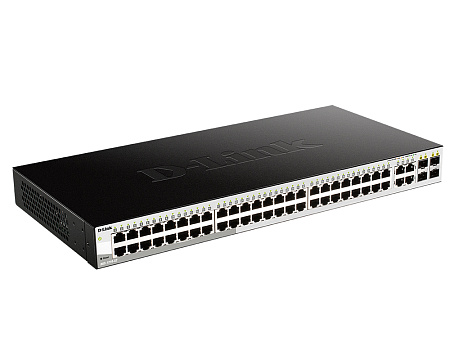 48-port 10/100/1000BASE-Tand 4 Gigabit MiniGBIC (SFP) ports 802,3x Flow Cont D-Link DGS-1210-52/F1A