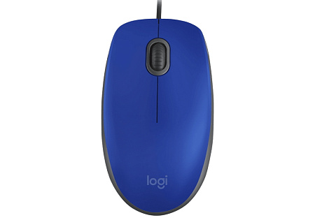 Mouse Logitech M110 Silent, 1000 dpi, 3 buttons, Ambidextrous, 85g., 1,8m, USB, Blue