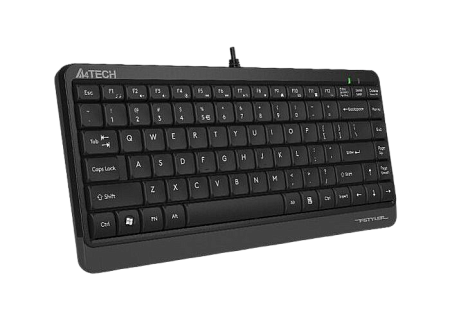 Keyboard A4Tech FK11, Compact, 12Fn Keys, Laser Engraving, Splash Proof, USB, 1.5m, EN/RU/RO, Black/