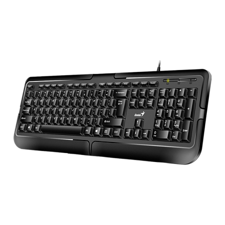 Keyboard Genius KB-118, Classic, Laser-Printed Keycaps, Concave keycap, Spill Resistant, 1.4m, USB, 