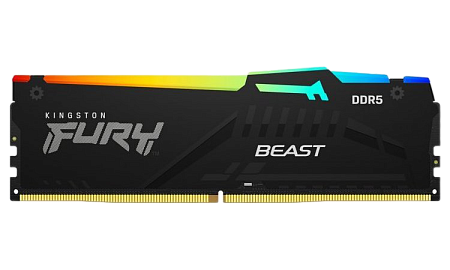 .16GB DDR5-5200MHz  Kingston FURY Beast RGB (KF552C40BBA-16), CL40-40-40, 1.25V, Intel XMP 3.0, Blac