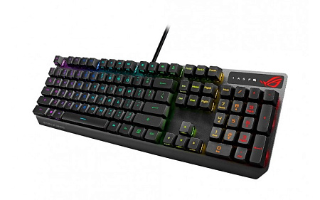 Gaming Keyboard Asus Strix Scope RX, Mechanical, RX Red Optica SW, RGB, PBT, IP57, USB Passthrough, 