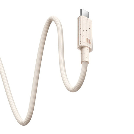 Baseus Cable Habitat Series Type-C to Type-C 5A 100W 1m, Wheat Pink Baseus Cable Habitat Series Type-C to Type-C 5A 100W 1m, Wheat Pink