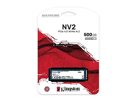 .M.2 NVMe SSD   500GB  Kingston  NV2 [PCIe 4.0 x4, R/W:3500/2100MB/s, 160TBW, 3D-NAND QLC]