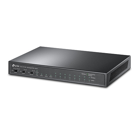 .8-port 10/100Mbps POE+ Switch TP-LINK "TL-SL1311MP", 8xPoE+ 2xGbE Ports, 124W Budget, SFP, Auto Rec