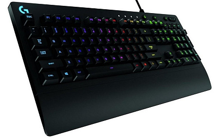 Gaming Keyboard Logitech G213 Prodigy, Mech-Dome, Spill-resistant, Media controls, RGB, 1.8m, USB, E