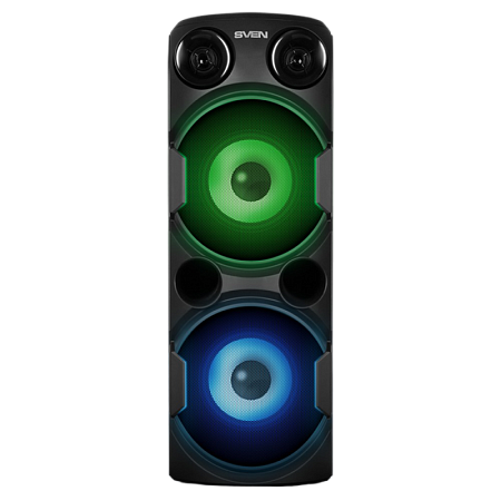 Partybox SVEN "PS-750" 80w, Black, Bluetooth, TWS, Bluetooth, FM, USB, microSD, 2x4400mA*h