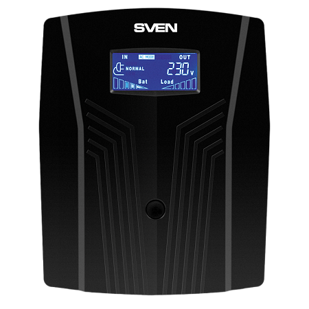 UPS SVEN Pro 1500, 1500VA/900W, Line Interactive, AVR, LCD, USB, RJ-45, 3xShuko Sockets