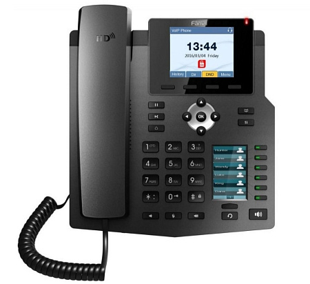 Fanvil X4G Black, VoIP phone, Colour Display, SIP support
