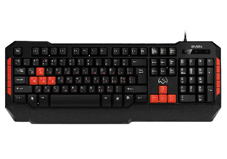 Клавиатура, мышь и коврик для мыши SVEN GS-9000, Проводное, Черный/Красный