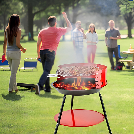 Triangular Folding Iron Sheet BBQ Grill / Furnace