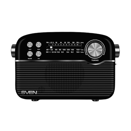 Speakers SVEN Tuner "SRP-500" Black 3W, Bluetooth, FM/AM/SW, USB, microSD, AUX, battery