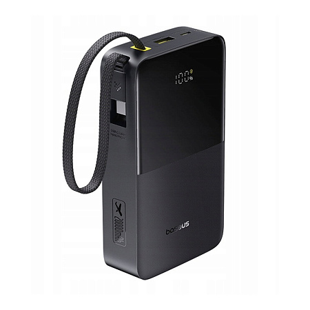 Baseus Power Bank 30000mAh 22,5W with Cable Type-C 0.3m, EnerFill FC51 Bipow 2 Pro Digital Display, Cosmic Black