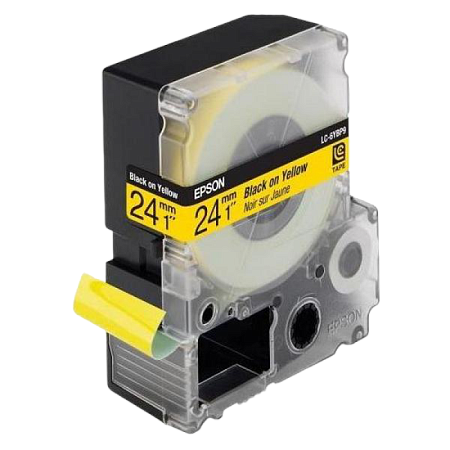 Tape Cartridge EPSON LK-6YBP; 24mm/9m Pastel, Black/Yellow, C53S656005 Tape Cartridge EPSON LK-6YBP; 24mm/9m Pastel, Black/Yellow, C53S656005