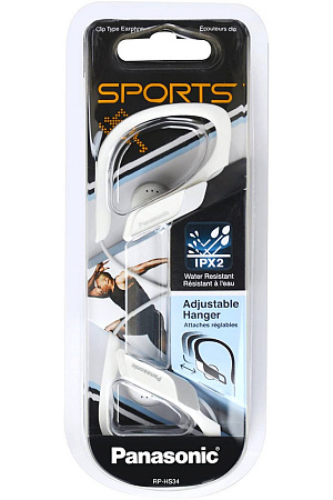 Clip Type Earphones Panasonic RP-HS34E-W White, w/o Mic, 1 x mini-jack 3.5mm Clip Type Earphones Panasonic RP-HS34E-W White, w/o Mic, 1 x mini-jack 3.5mm