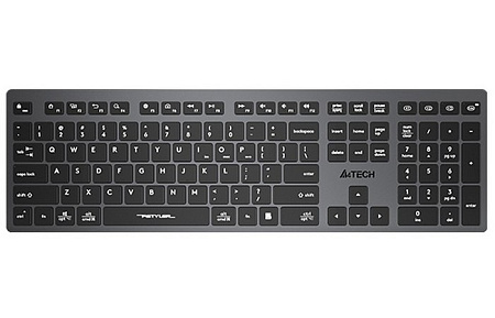 Wireless Keyboard A4Tech FBX50C, Ultra-slim, Scissor Switch, up to 4 Devices, Silk Printing + UV, Ba