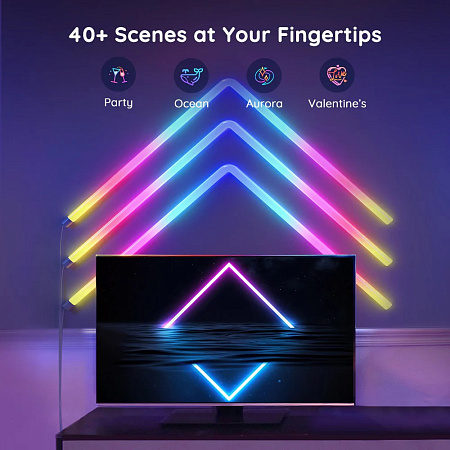 Настенный светильник (6+1) GOVEE Glide RGBIC / Wi-Fi + BT / Multicolor