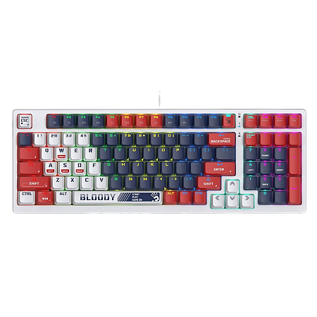 Gaming Keyboard Bloody S98 Sports, Mechanical, BLMS Linear SW, Hot-Swappable, Quiet Typing, 98-Keys,