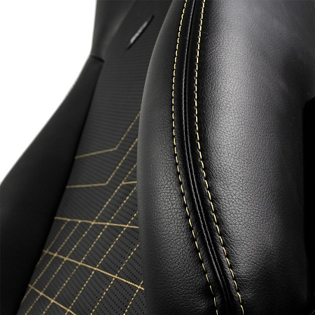 Gaming Chair Noble Icon NBL-ICN-PU-GOL Black/Gold, User max load up to 150kg / height 165-190cm