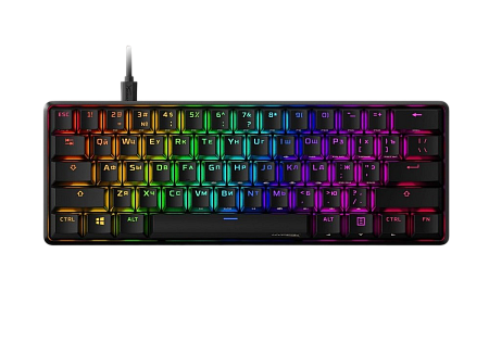 Gaming Keyboard HyperX Alloy Origins 60, Mechanical, 60% form factor, Linear SW, PBT keycaps, Alumin
