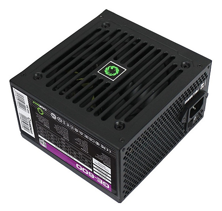 Power Supply ATX 600W GAMEMAX GE-600, 80+, 120mm, Active PFC, Temperature control fan, Black