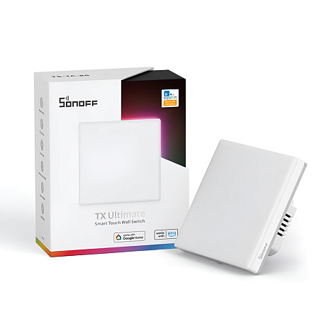 Sonoff Wi-Fi Smart Touch Wall Switch TX Ultimate 1-Gang (Neutral Wire), White Sonoff Wi-Fi Smart Touch Wall Switch TX Ultimate 1-Gang (Neutral Wire), White