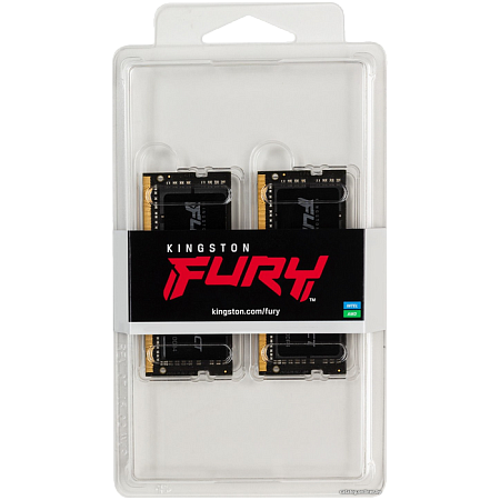 16GB DDR4-3200MHz SODIMM Kingston FURY Impact (Kit of 2x8GB) (KF432S20IBK2/16), CL20, 1.2V, XMP, Blk