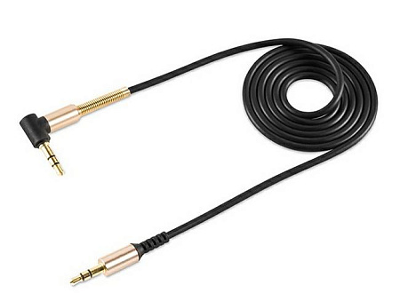Helmet Cable Audio 3.5 to 3.5, 1м, Black	,usb ,micro ,iphone, 3.5, tupe-c, тюльпаны