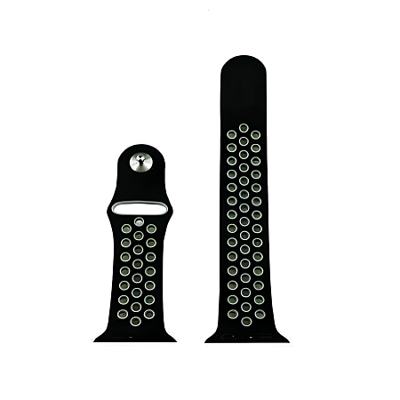 Sport Apple Watch Strap Silica Gel 38/40/41mm M/L Gray Black