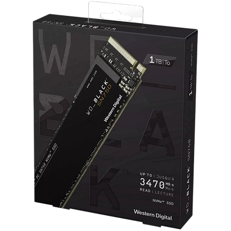 .M.2 NVMe SSD 1.0TB  WD Black SN750 [PCIe 3.0 x4, R/W:3470/3000MB/s, 515/560K IOPS, TLC BiCS3]