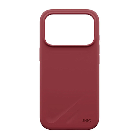 Uniq Case for iPhone 18 Pro 6.3 Hybrid Magclick Charging Lino, Cranberry Red