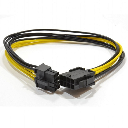 Cable, CC-PSU-84 ATX Internal 6+2 pin PCI express power extension cable, 0.3 m, Cablexpert