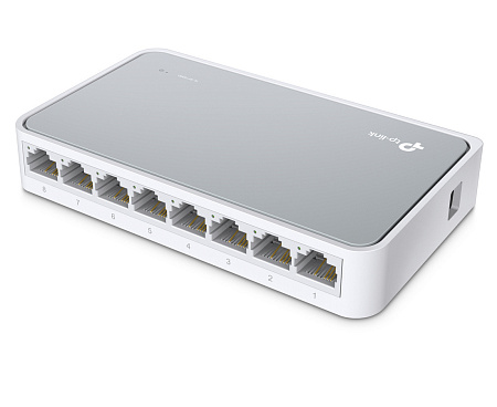 .8-port 10/100Mbps Desktop Switch  TP-LINK "TL-SF1008D", Plastic Case