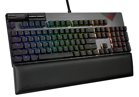 Gaming Keyboard Asus ROG Strix Flare II, Mechanical , NX Red SW, PBT, US Layout,Wrist rest, RGB, USB