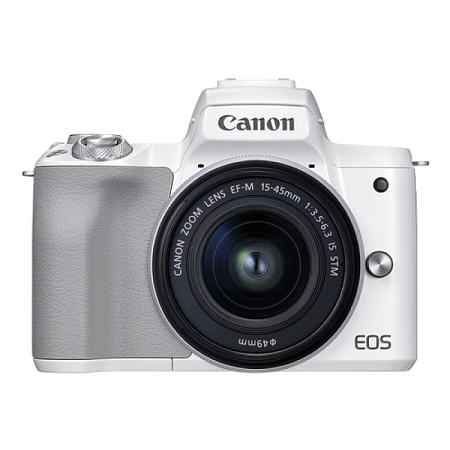 Беззеркальный фотоаппарат Canon EOS M50 Mark II, White + EF-M 15-45 IS, Белый