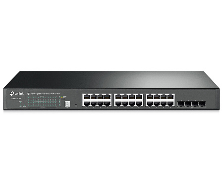 24-Port Gigabit JetStream Stackable Smart Switch TP-LINK "T1700G-28TQ", 4 10GE SFP+ Slots