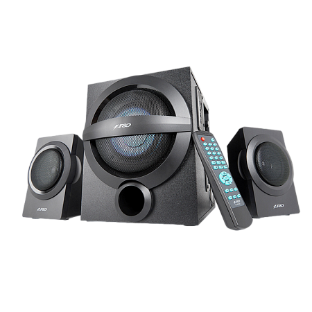 Speakers F&D A140X Black, Bluetooth, USB reader, LED, Remote control, 37w / 13w + 2 x 12w / 2.1