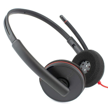 Headset Poly Plantronics Blackwire C3220, Binaural, Wired, USB-A, 20Hz/20kHz, Noise Cancelling, Nois