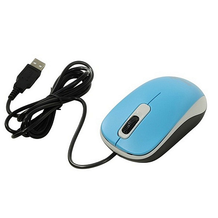 Mouse Genius DX-110, 1000 dpi, 3 buttons, Ambidextrous, 85g, 1.5m, USB, Blue