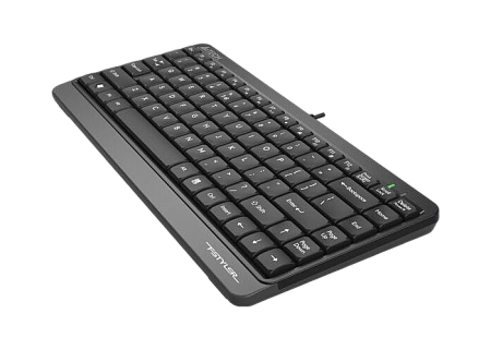 Keyboard A4Tech FK11, Compact, 12Fn Keys, Laser Engraving, Splash Proof, USB, 1.5m, EN/RU/RO, Black/