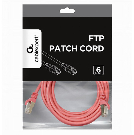 Patch Cord Cat.6/FTP,    3m, Pink, PP6-3M/RO, Cablexpert