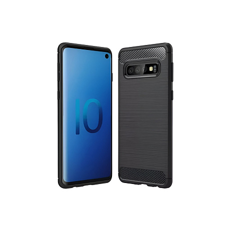 Helmet Case Carbon Shockproof Samsung S10E, Black