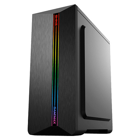 Case ATX GAMEMAX Shine, w/o PSU, 0.5mm, 1x120mm ARGB. ARGB Strip, ARGB Hub, Tempered Glass, Dust Fil