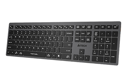 Wireless Keyboard A4Tech FBX50C, Ultra-slim, Scissor Switch, up to 4 Devices, Silk Printing + UV, Ba