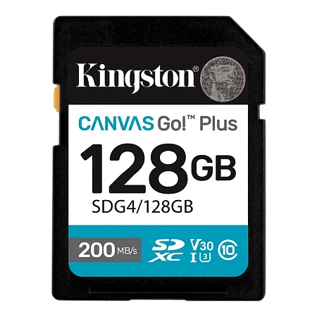 Карта памяти Kingston Canvas Go! Plus, 128Гб (SDG4/128GB) Карта памяти Kingston Canvas Go! Plus, 128Гб (SDG4/128GB)